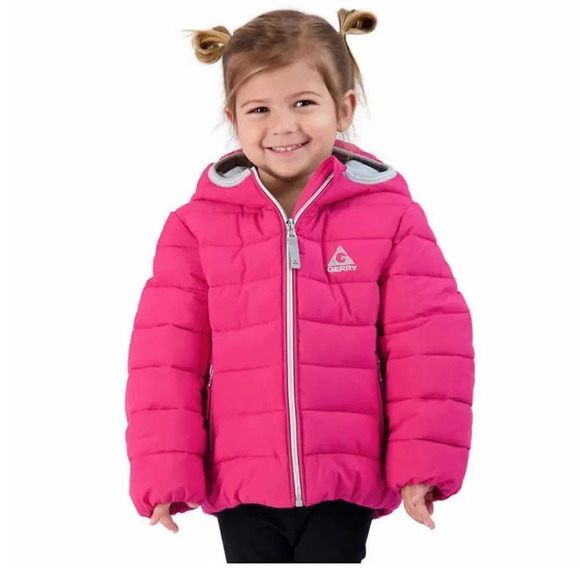 Gerry Kids' Jersey Lined Jacket Pink Zippered Pockets 2T 3T 4T - Picture 2 of 10